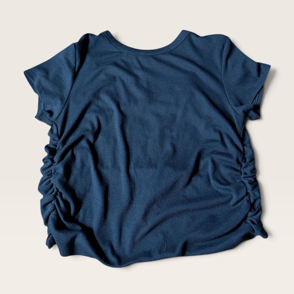 Basic ribbed black open back crop